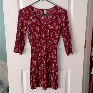 H&M mini floral dress with sleeves